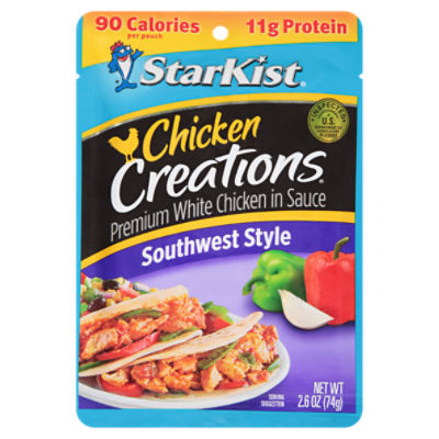 StarKist Chicken Creations Southwest Style Premium White Chicken in Sauce 2.6 oz