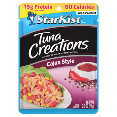StarKist Tuna Creations Cajun Style Lightly Seasoned Premium Tuna, 2.6 oz