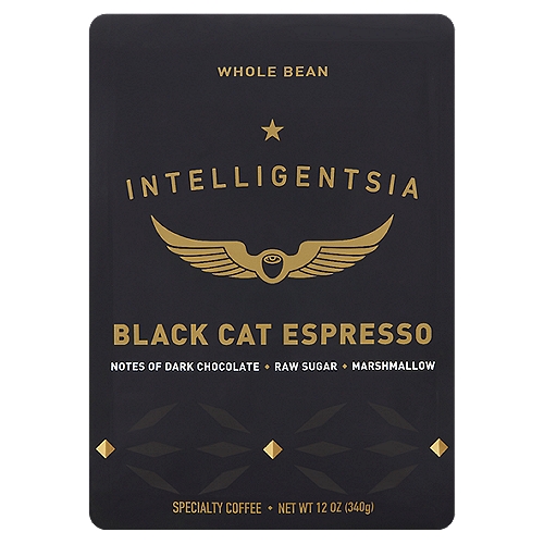 Dark Chocolate, Cherry & Brown Sugar Black Cat Classic Espresso Whole Bean Coffee  Great Coffee is Not the Result of Chance.