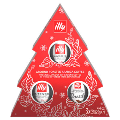 illy Ground Roasted Arabica Coffee, 4.4 oz, 3 count