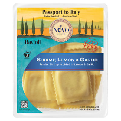 Nuovo Pasta Shrimp, Lemon & Garlic Ravioli, 9 oz