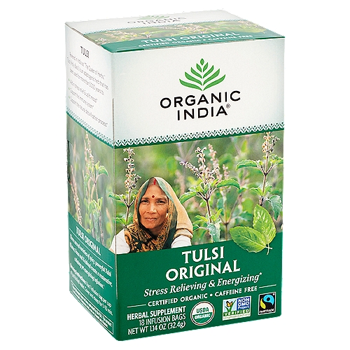 Organic India Tulsi Original Herbal Supplement, 1.14 oz, 18 count
