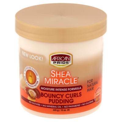 African Pride Shea Miracle Bouncy Curls Pudding, 15 oz