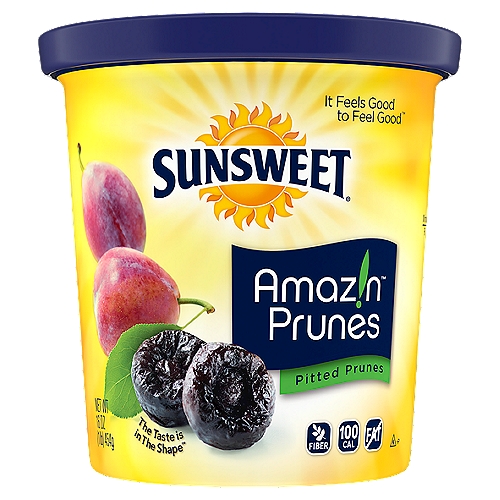 Sunsweet Amaz!n Pitted Prunes, 16 oz
The Feel Good Fruit™
Enjoy living life to the fullest when you give your body the nutrition from Sunsweet Amaz!n Prunes. Because it feels good to feel good.