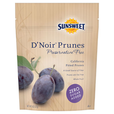 Sunsweet D'Noir Prunes Preservative Free Pitted Dried Plums, 8 oz