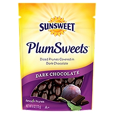 Sunsweet PlumSweets Diced Prunes Covered in Dark Chocolate, 6 oz