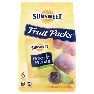 Sunsweet Amaz!n Pitted Prunes Fruit Packs, 0.9 oz, 6 count Fairway