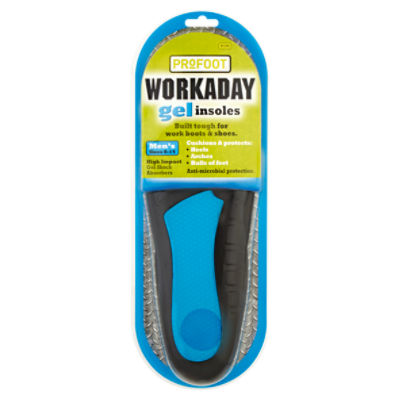 Profoot Workaday Men's Gel Insoles, Sizes 8-14