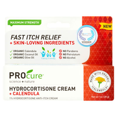 Procure Maximum Strength, Hydrocortisone Cream + Calendula
