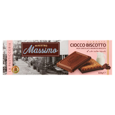 Maestro Massimo Classic Ciocco Biscotto Milk Chocolate Mounted Biscuits, 4.23 oz