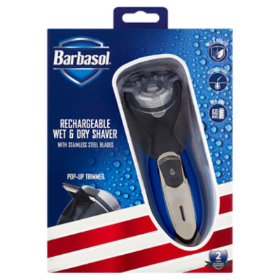 Barbasol Rechargeable Wet & Dry Shaver with Stainless Steel Blades