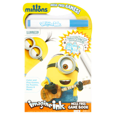 Bendon Imagine Ink Minions Mess Free Marker! with Game Book, Ages 3+, 1 Each