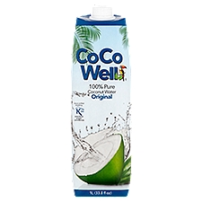 Coco Well Original 100% Pure Coconut Water, 33.8 fl oz