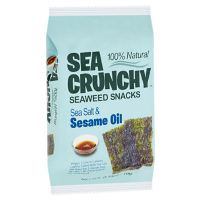 Sea Crunchy Sea Salt & Sesame Oil Seaweed Snacks, 0.35 oz