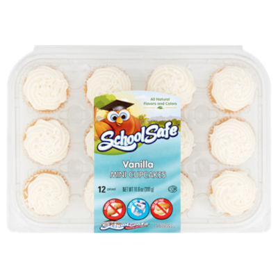 School Safe Vanilla Mini Cupcakes, 12 count, 10.6 oz
