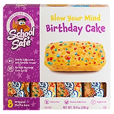 Treasure Mills School Safe Blow Your Mind Birthday Cake Muffin Bars, 8 count, 10.4 oz