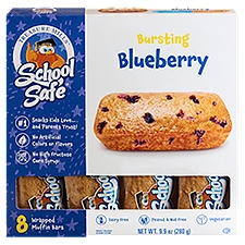 Treasure Mills School Safe Bursting Blueberry Wrapped Muffin Bars, 8 count, 9.9 oz, 9.9 Ounce
