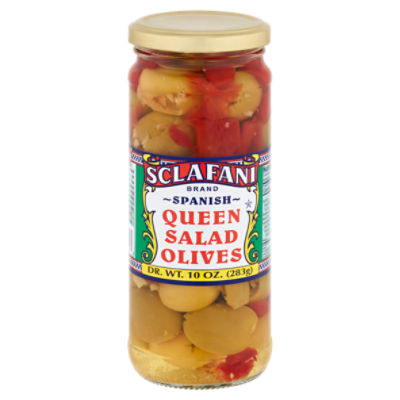 Sclafani Spanish Queen Salad Olives, 10 oz