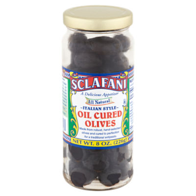 Sclafani Oil Cured Olives, 7 oz