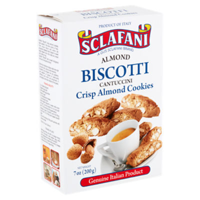 Sclafani Crisp Almond Biscotti Cookies, 7 oz