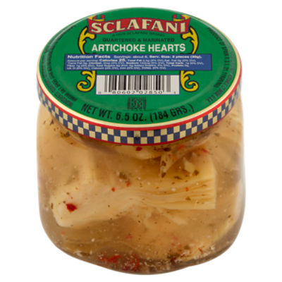 Sclafani Quartered & Marinated Artichoke Hearts, 6.5 oz