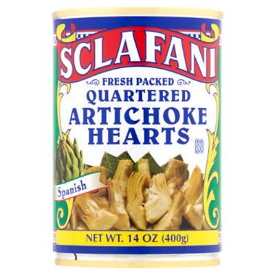 Sclafani Quartered Spanish Artichokes Hearts, 14 oz