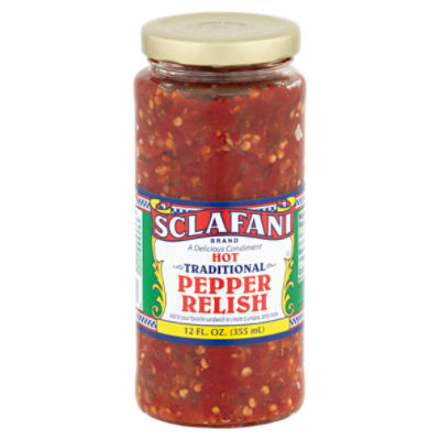 Sclafani Hot Traditional Pepper Relish, 12 fl oz