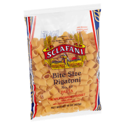 Sclafani Bite Size Rigatoni No. 19 Pasta, 16 oz