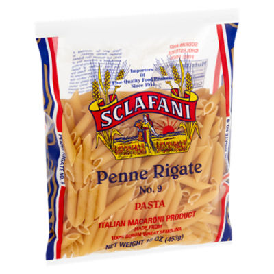 Sclafani Penne Rigate No. 9 Pasta, 16 oz