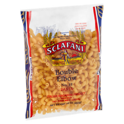 Sclafani Bouble Elbow No. 12 Pasta, 16 oz