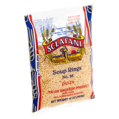 Sclafani Soup Rings No. 28 Pasta, 16 oz