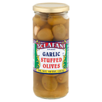 Sclafani Garlic Stuffed Olives, 10 oz