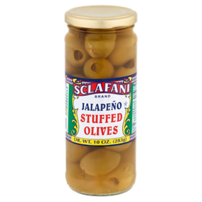 Sclafani Jalapeño Stuffed Olives, 10 oz