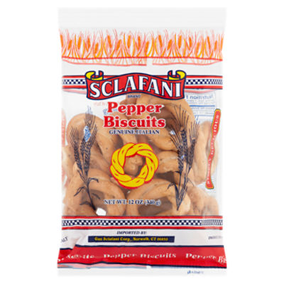 Sclafani Pepper Biscuits - Genuine Italian, 12 oz