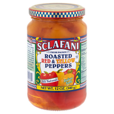 Sclafani Roasted Red & Yellow Peppers, 12 oz