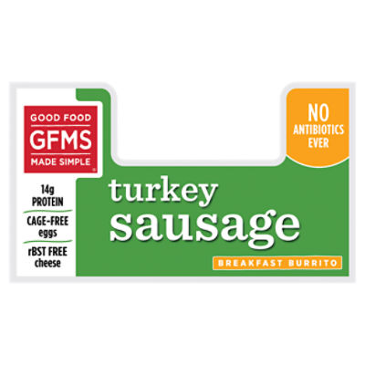 Good Food Made Simple Turkey Sausage Breakfast Burrito, 5 oz