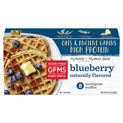 Good Food Made Simple Blueberry Multigrain Waffles, 10.4 oz, 8 count