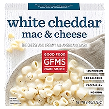 Good Food Made Simple Mac & Cheese, White Cheddar, 9.4 Ounce