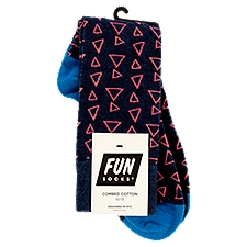 Fun Socks Combed Cotton Socks, Size 10-13, 1 Each