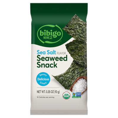 Bibigo Sea Salt Flavor Seaweed Snack, 0.35 oz, 0.4 Ounce