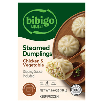 Bibigo Steamed Dumplings - Chicken and Vegetable, 6.6 oz