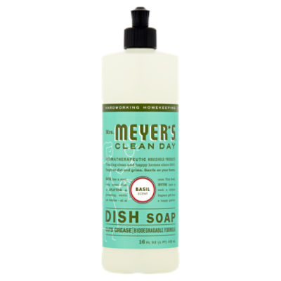 Mrs. Meyer's Clean Day Basil Scent Dish Soap, 16 fl oz Fairway