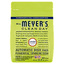 Mrs. Meyer's Clean Day Lemon Verbena Scent Automatic Dish Pacs, 20 count, 11.6 oz