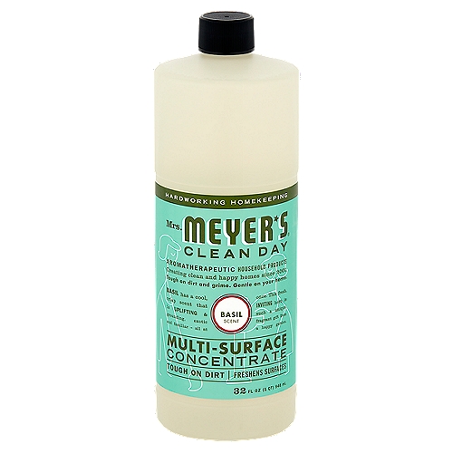 Mrs. Meyer's Clean Day Basil Scent Multi-Surface Concentrate, 32 fl oz