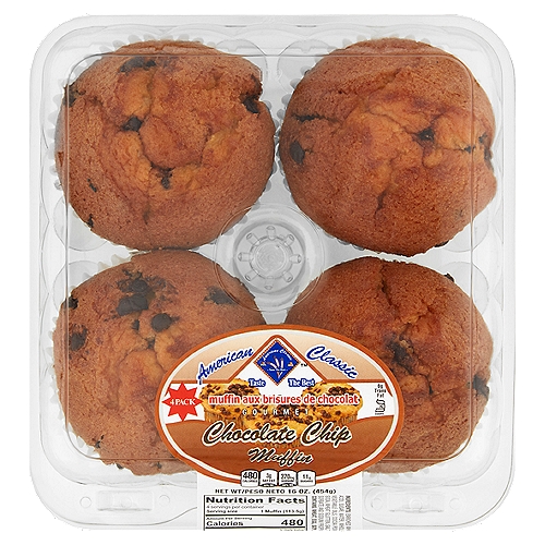 American Classic Gourmet Chocolate Chip Muffin, 4 count, 16 oz