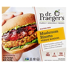 Dr. Praeger's Mushroom Risotto Veggie Burgers, 2.5 oz, 4 count, 10 Ounce