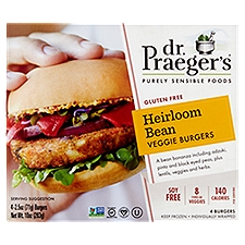 Dr. Praeger's Heirloom Bean, Veggie Burgers, 10 Ounce