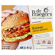 Dr. Praeger's Korean, Veggie Burgers, 10 Ounce