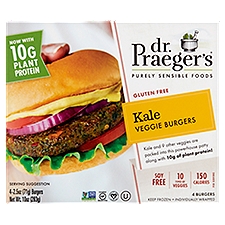 Dr. Praeger's Purely Sensible Foods Kale Veggie Burgers, 10 Ounce