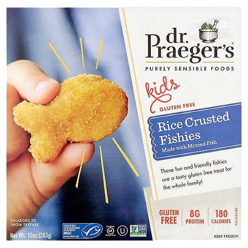 Dr. Praeger's Kids Gluten Free Rice Crusted Fishies, 10 oz
Where You Recognize All the Ingredients®
Our recipes are full of pronounceable ingredients with irresistible flavor and uncommon combinations. Tasty and smart aren't meant to be apart.